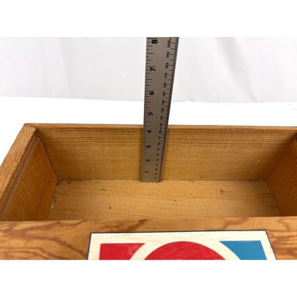 VTG Pepsi-Cola Crate Wooden Advertising Box Wood Lid Bottle Drink Sliding Lid - Picture 11 of 16